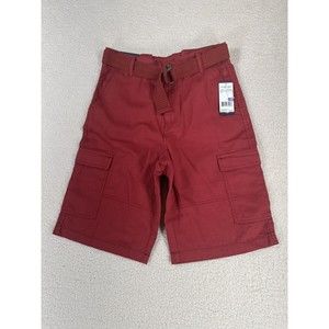 NWT‎ US Polo Assn. Boy's Size 18 Red Cargo Belted High Rise Shorts